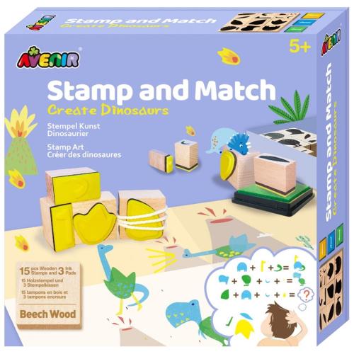 Avenir Stamp and Match Κωδ 60738 Παιδικό Παιχνίδι 1 Τεμάχιο - Create Dinosaurs